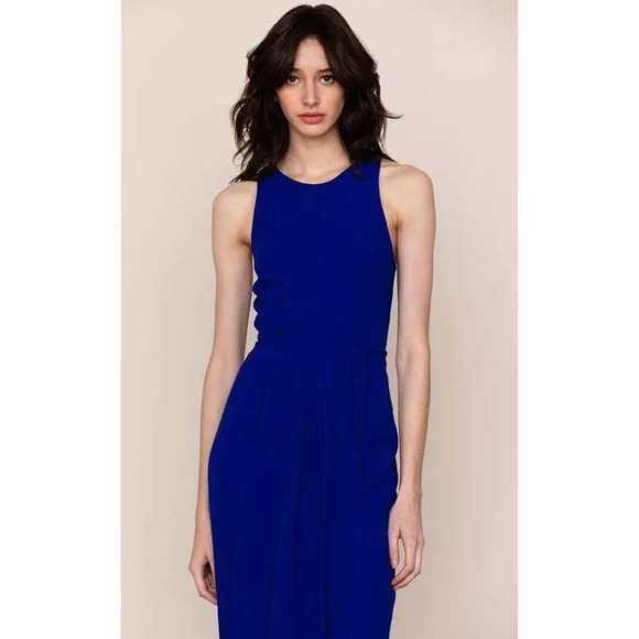 YUMI KIM So Social Tulip-Hem Racerback Midi Dress Dress Ink Size XS - Picture 3 of 11